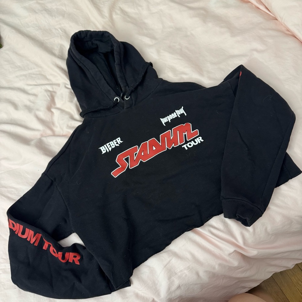 Justin Bieber Stadium Tour Cropped Hoodie